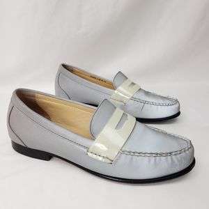 Cole Haan Blue/Gray Leather Loafers